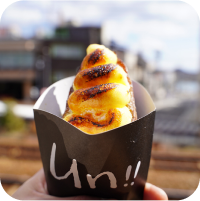 写真:UN!!とパッケージに書いてあるお菓子